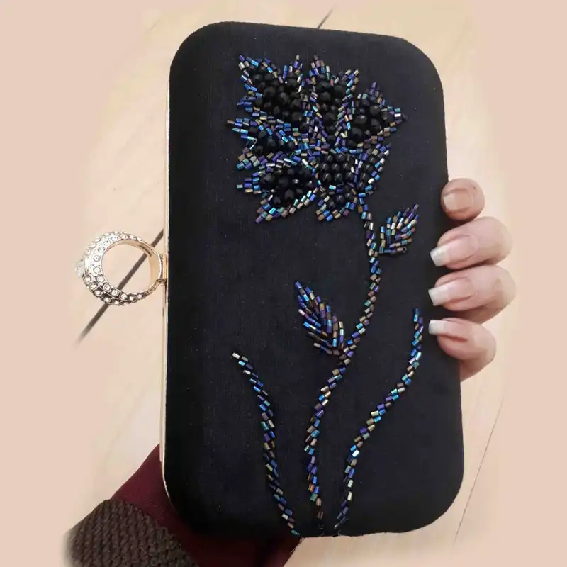 ست کیف و شال زنانه مدل جواهردوزی