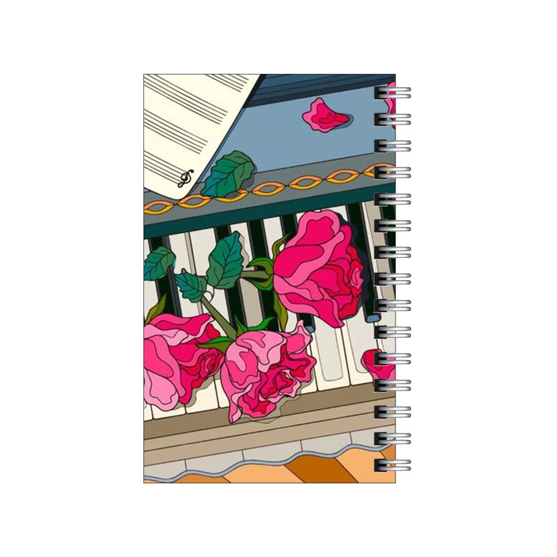 دفترچه یادداشت مدل to do list طرح پیانو رز و نت کد 1883304