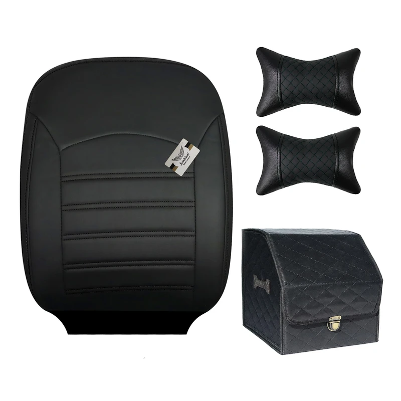 روکش صندلی خودرو سوشیانت مدل azin مناسب برای پژو 206 و 207 به همراه پشت گردنی و باکس صندوق