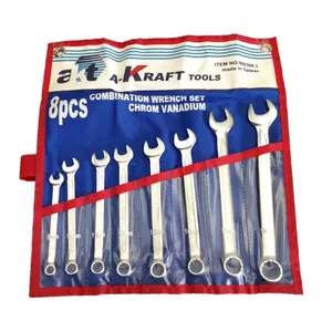 آچار یکسر تخت و یکسر رینگی آ-کرافت مدل 980308-3 مجموعه 8 عددی