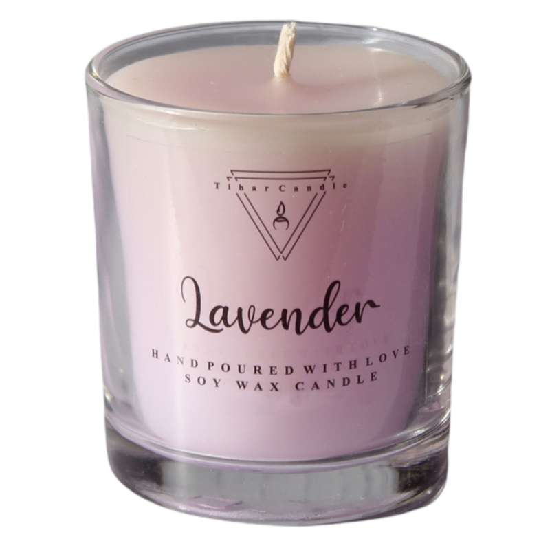 شمع دست ساز تیهار کندل مدل S.LAVENDER.01