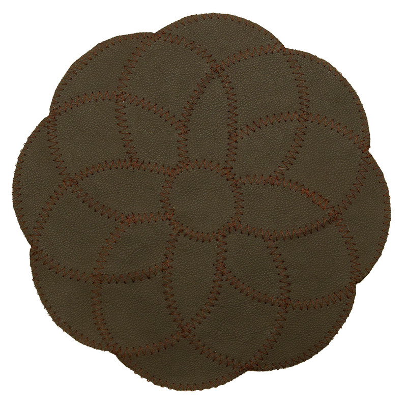 رومیزی کلاژ چرم و پوست مدل گل کد 0051