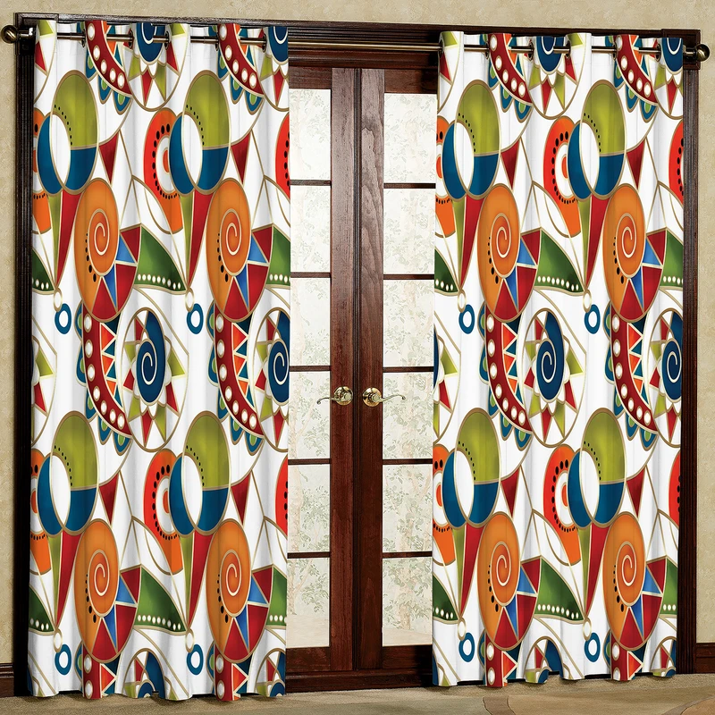 پرده مدل حلزونی هازان پانچی کد 2057 سایز 140x200 سانتی متر