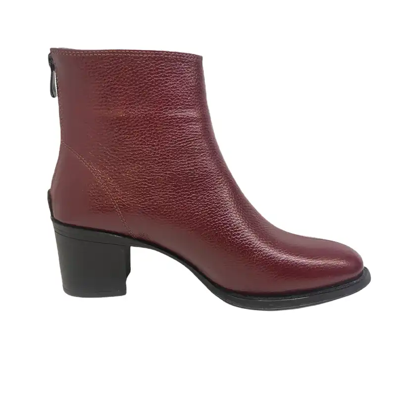 نیم بوت زنانه سرزمین چرم مدل 5252 رنگ مشکی