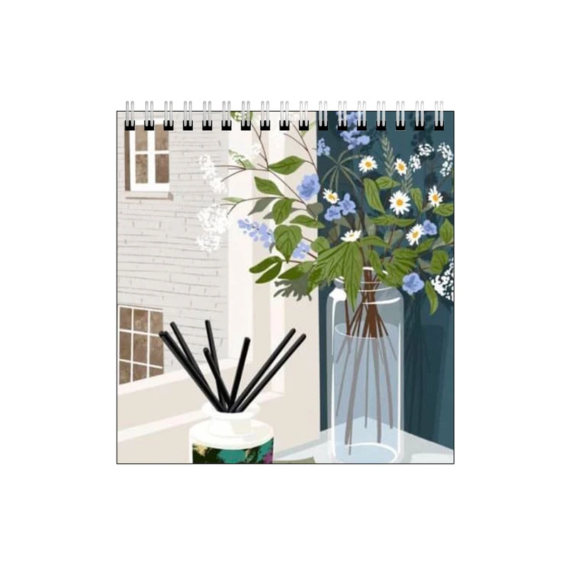 دفتر طراحی طرح گلدان در کنار پنجره کد 2482214