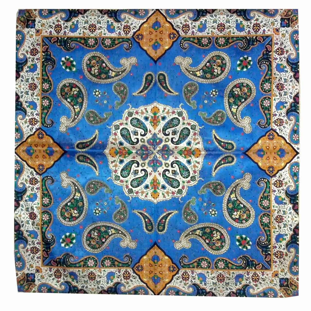 رومیزی ترمه ابریشمی کد 2028 سایز 100 × 100 سانتی متر
