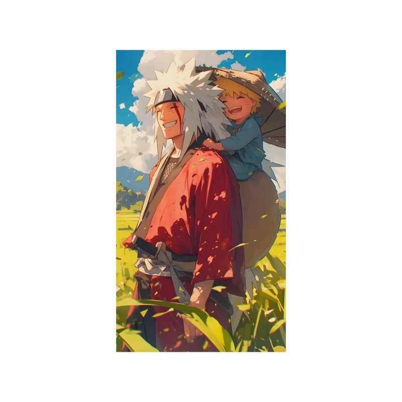 استیکر لپ تاپ و موبایل مدل انیمه طرح ناروتو استاد جیرایا Naruto jiraiya sensei کد 2809