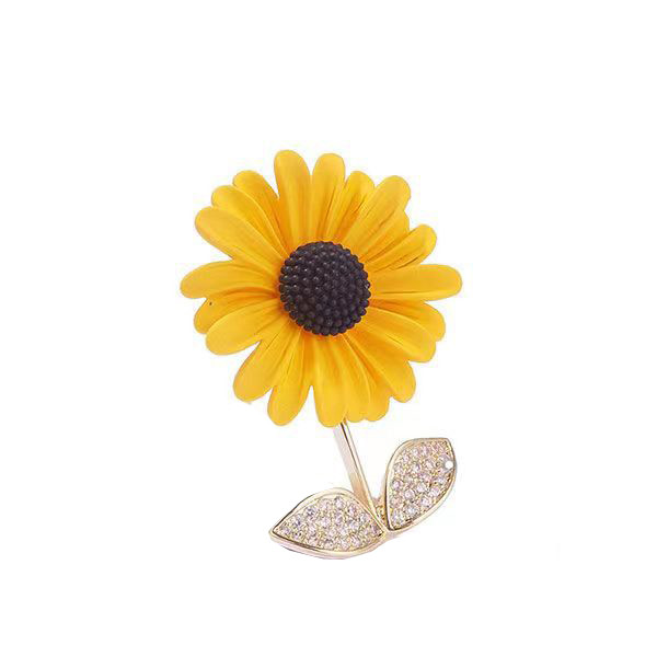 گل سینه زنانه مدل گل آفتابگردان