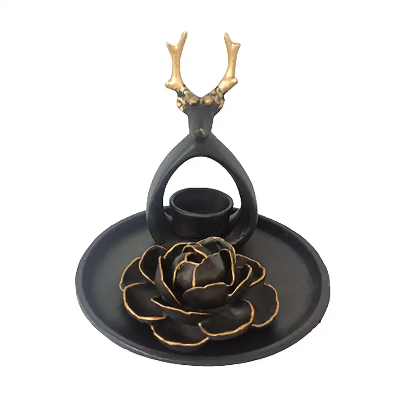 ست 3 تکه جاعودی و جاشمعی مدل گوزن