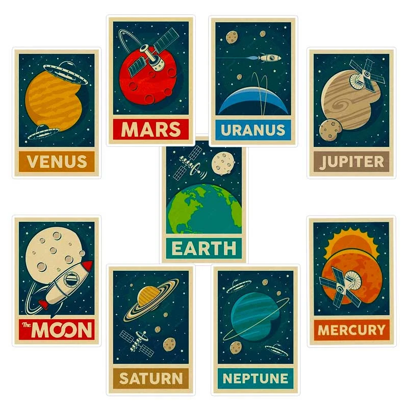   استیکر لپ تاپ ماسا دیزاین طرح space کد COLSA مجموعه 9 عددی