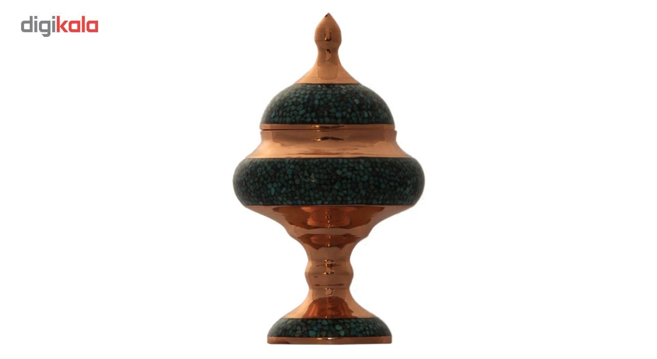 قندان پایه دار فیروزه کوب مدل MFZ14 ارتفاع 14 سانتی متر