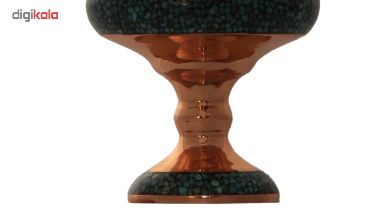 قندان پایه دار فیروزه کوب مدل MFZ14 ارتفاع 14 سانتی متر