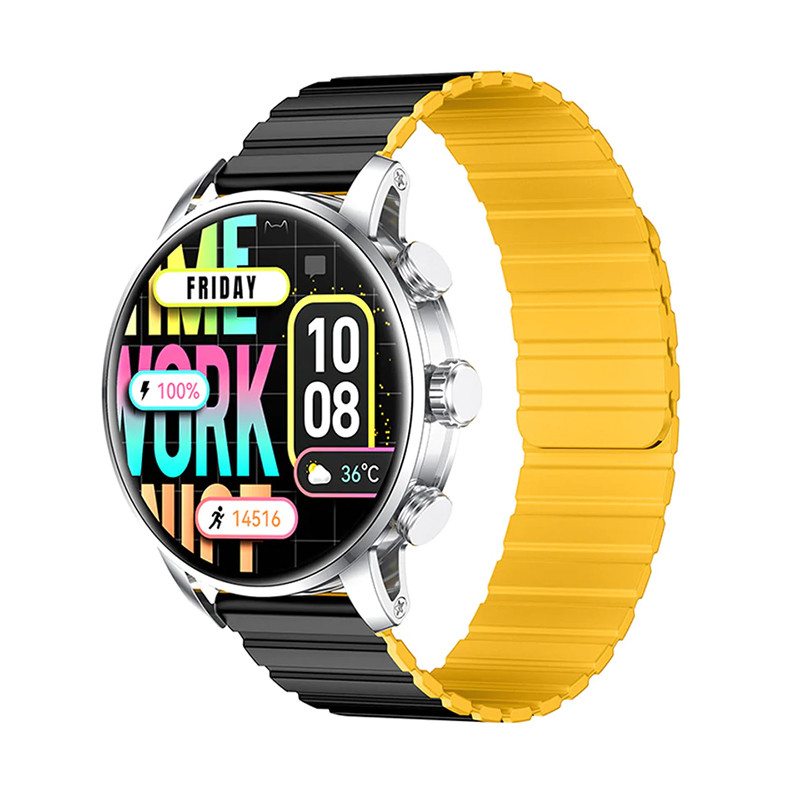 ساعت هوشمند 46 میلی‌متری کیسلکت مدل Smart Calling Watch Kr2 Ltd با بند سیلیکونی