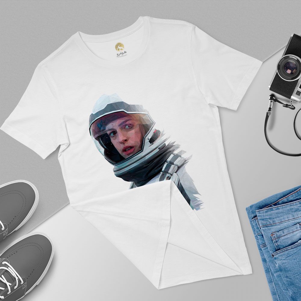 تی شرت آستین کوتاه زنانه هومرو مدل TW110 طرح فضانورد -  - 6