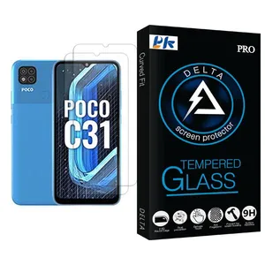 PK Delta Glass MIX002 Screen Protector For Xiaomi Poco C31 Pack Of 2