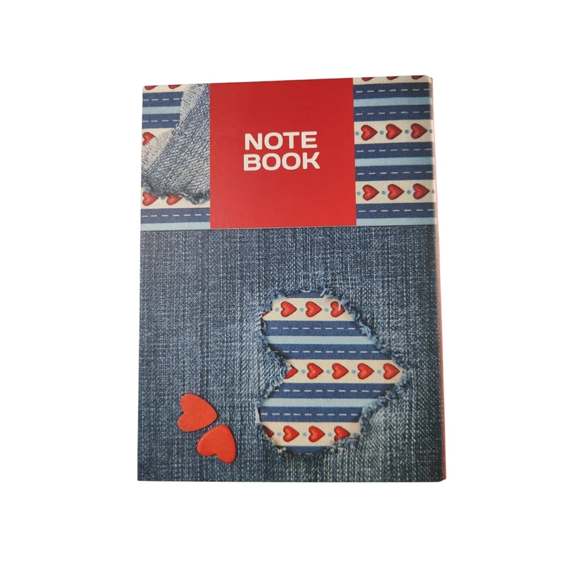 دفتر کلاسوری 100 برگ تکتا مدل قفل پلاستیکی طرح قلبی کد 007