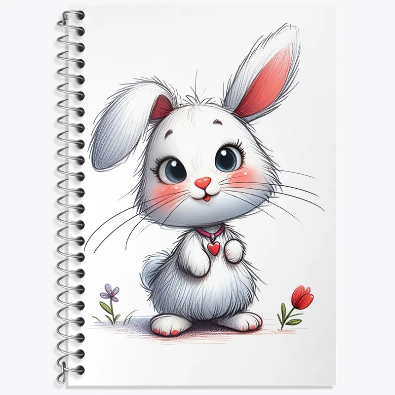 دفتر نت موسیقی 50 برگ خندالو طرح خرگوش بامزه کد N5035