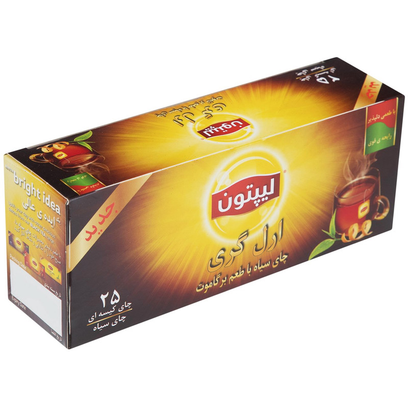 چای سیاه کیسه ای لیپتون مدل Earl Grey بسته 25 عددی