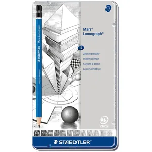 مداد طراحی استدلر مدل Mars Lumograph 100 G12 بسته 12 عددی