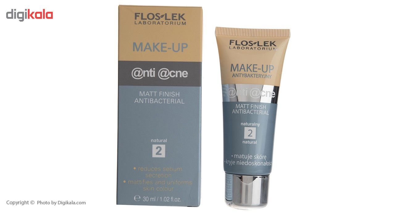 کرم ضد جوش رنگی فلوس لک بژ طبیعی مدل Anti Acne حجم 30 میلی لیتر