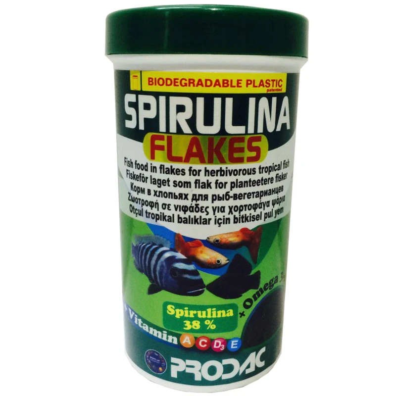 غذای ماهی پروداک مدل Spirulina Flakes  وزن 50 گرم