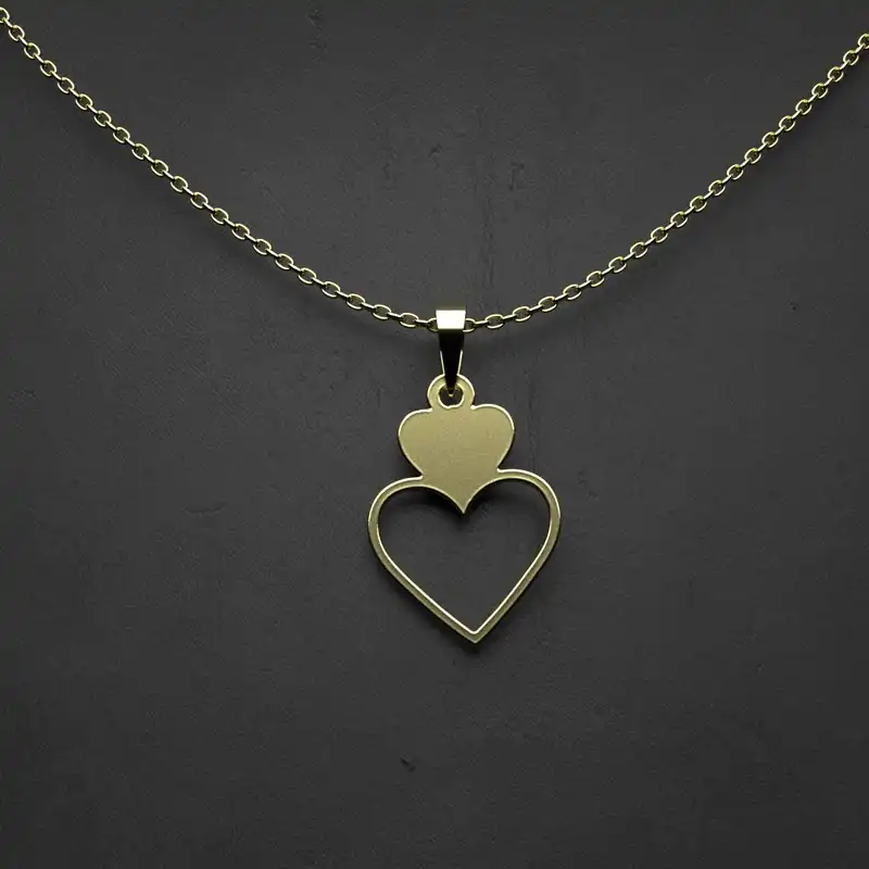 گردنبند طلا 18 عیار زنانه مدوپد مدل  طرح قلب کد MM1262