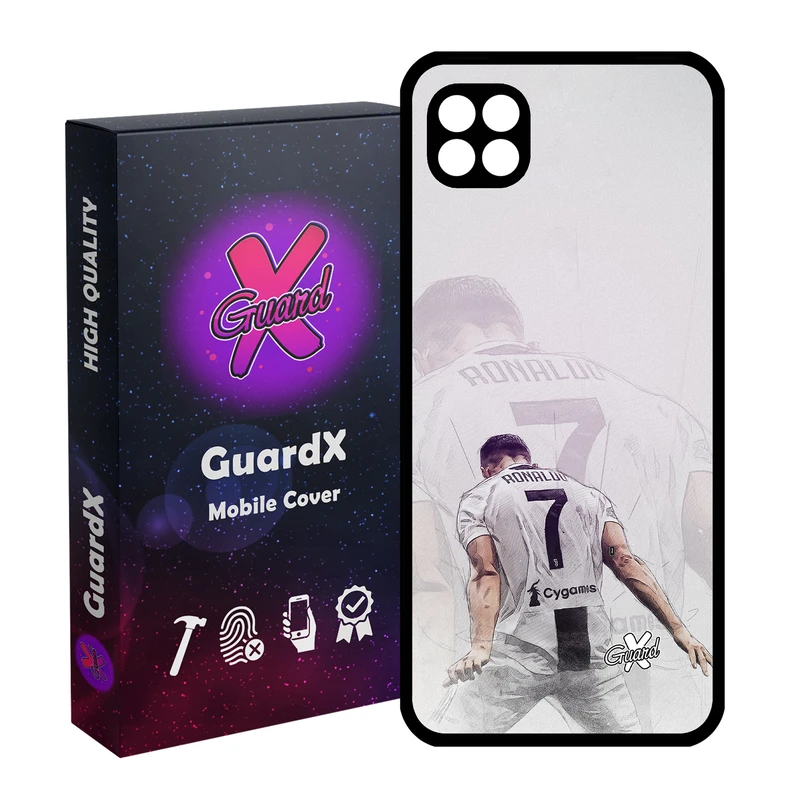 کاور گارد ایکس طرح CR7 مدل Glass10189 مناسب برای گوشی موبایل سامسونگ Galaxy A22 5G