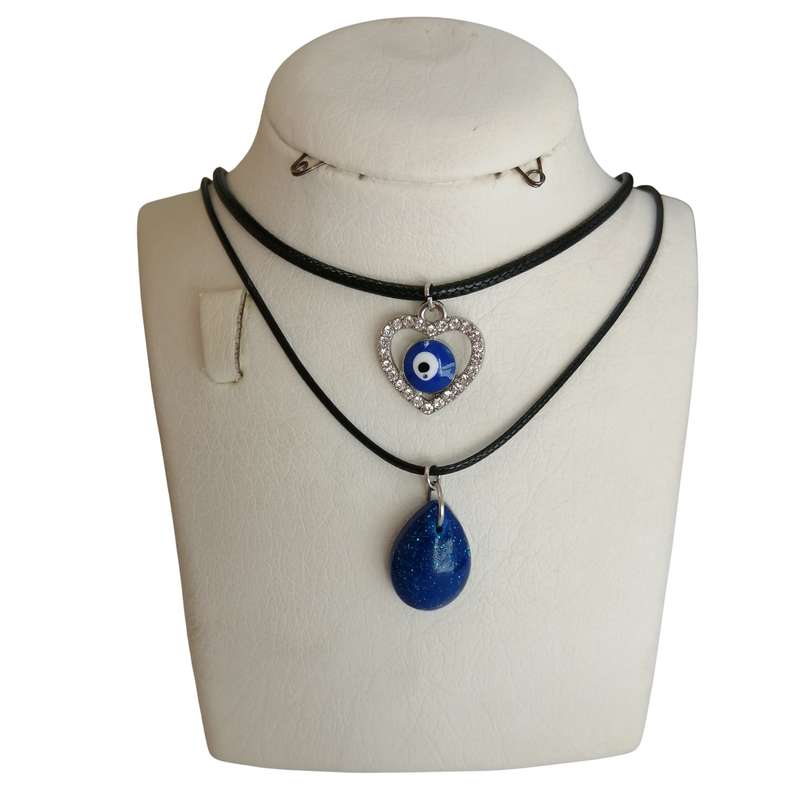 گردنبند چوکر زنانه مدل چشم نظر قلبی