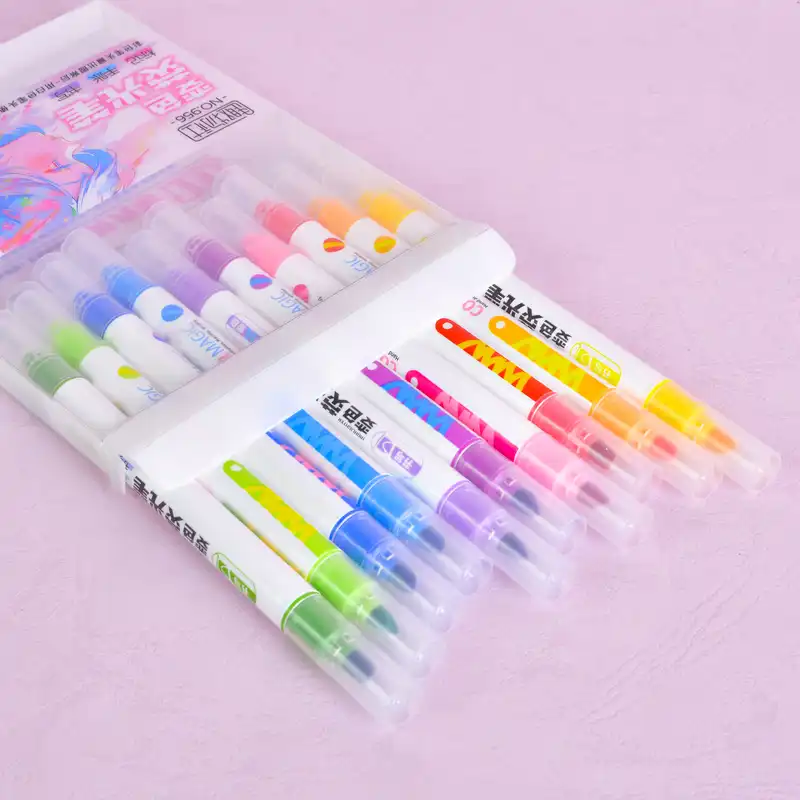 ماژیک علامت گذار مدل دو سر طرح COLOR MAGIC بسته 10 عددی