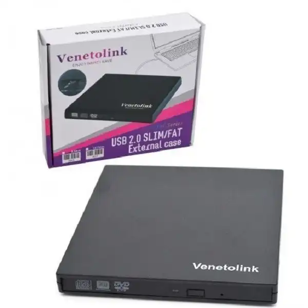 باکس تبدیل DVD رایتر اینترنال SATA به اکسترنال ونتولینک مدل 12.7mm