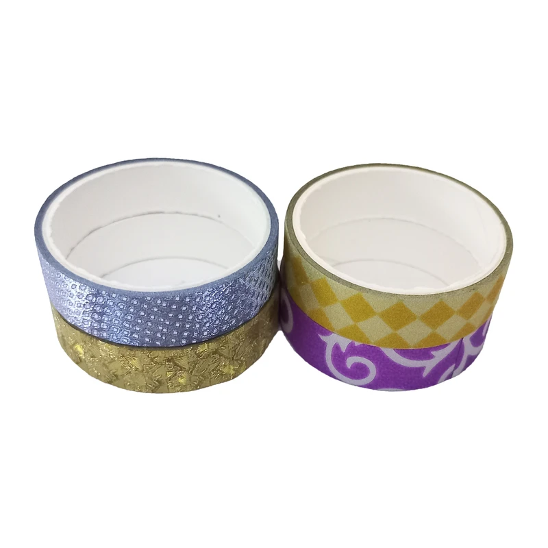 چسب نواری مدل اکلیلی طرح دار عرض 1.1 سانتی متر بسته 4 عددی