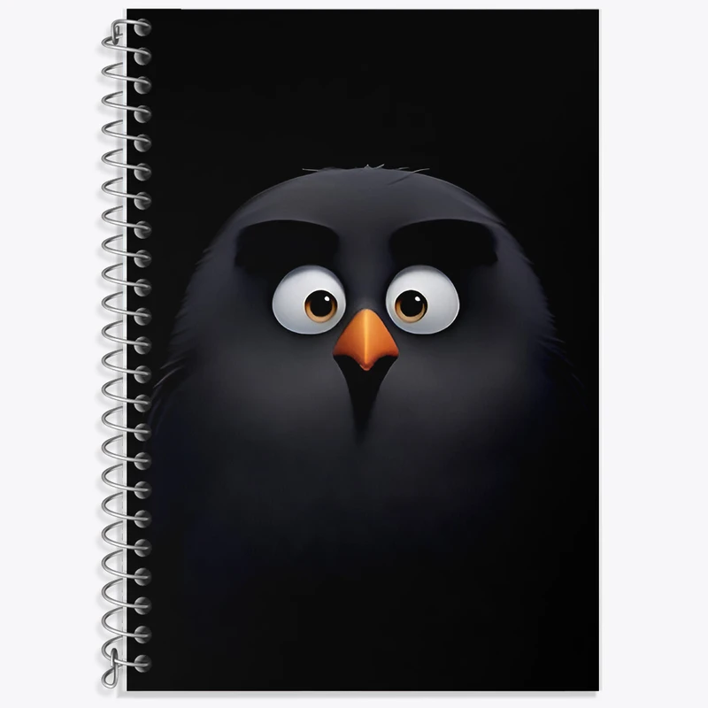 دفتر زبان 50 برگ خندالو مدل دو خط طرح پرندگان خشمگین کد F8477