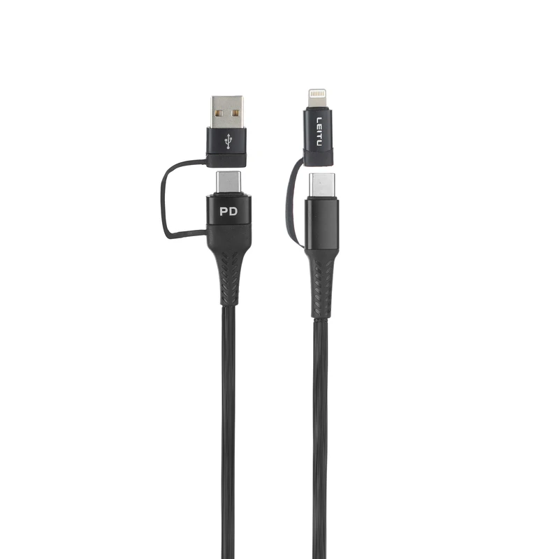 کابل تبدیل USB2.0 به USB-C / لایتنینگ / USB-C لیتو مدل LD-7 طول 1 متر