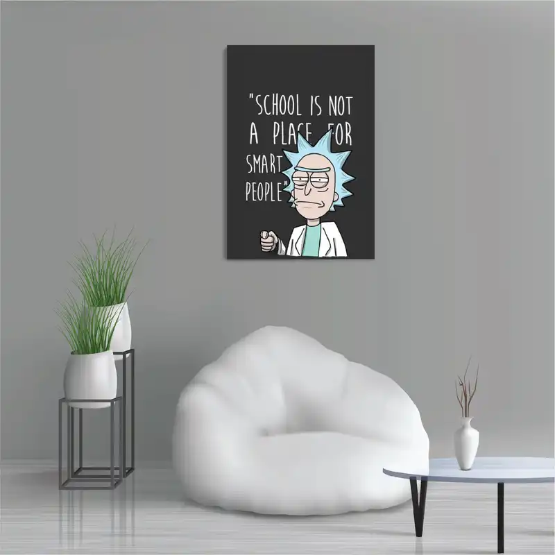 پوستر طرح انیمیشن سریالی ریک و مورتی مدل M0268 M0268 Rick and Morty Animation Series Quote Chassis Panel