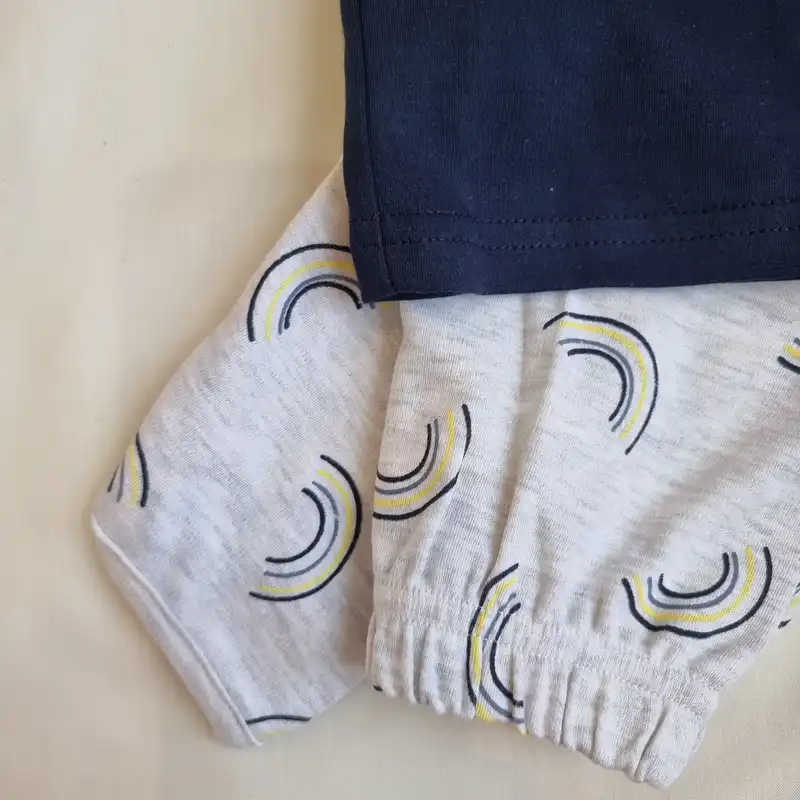 ست تی شرت و شلوارک نوزادی مدل رنگین کمان