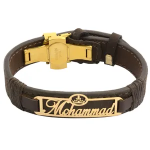 دستبند طلا 18 عیار زنانه الن نار مدل محمد کد ELN3