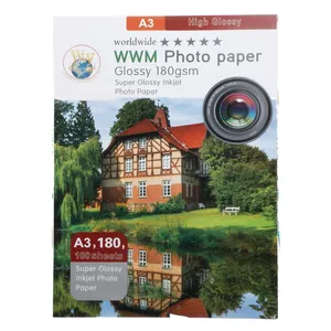 کاغذ عکس ورلدواید مدل Glossy سایز A3 بسته 100 عددی