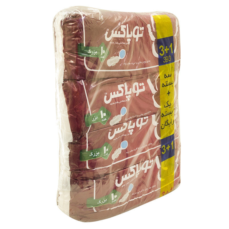 نوار بهداشتی توپاکس مدل TPX_sef-Eid10 بسته 4 عددی نوار بهداشتی توپاکس مدل TPX_sef-Eid10 بسته 4 عددی