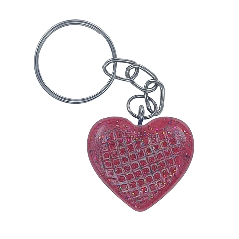 جاکلیدی دستی رزین مدل قلب طرح حصیری