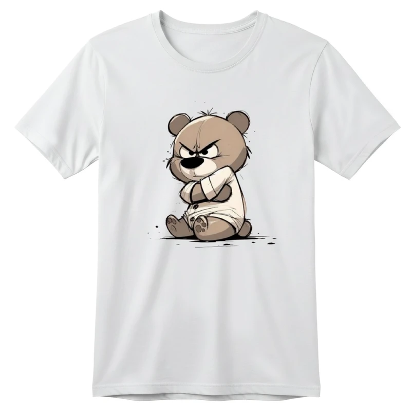 تی‌شرت آستین کوتاه بچگانه مدل خرس عصبانی کد v6 