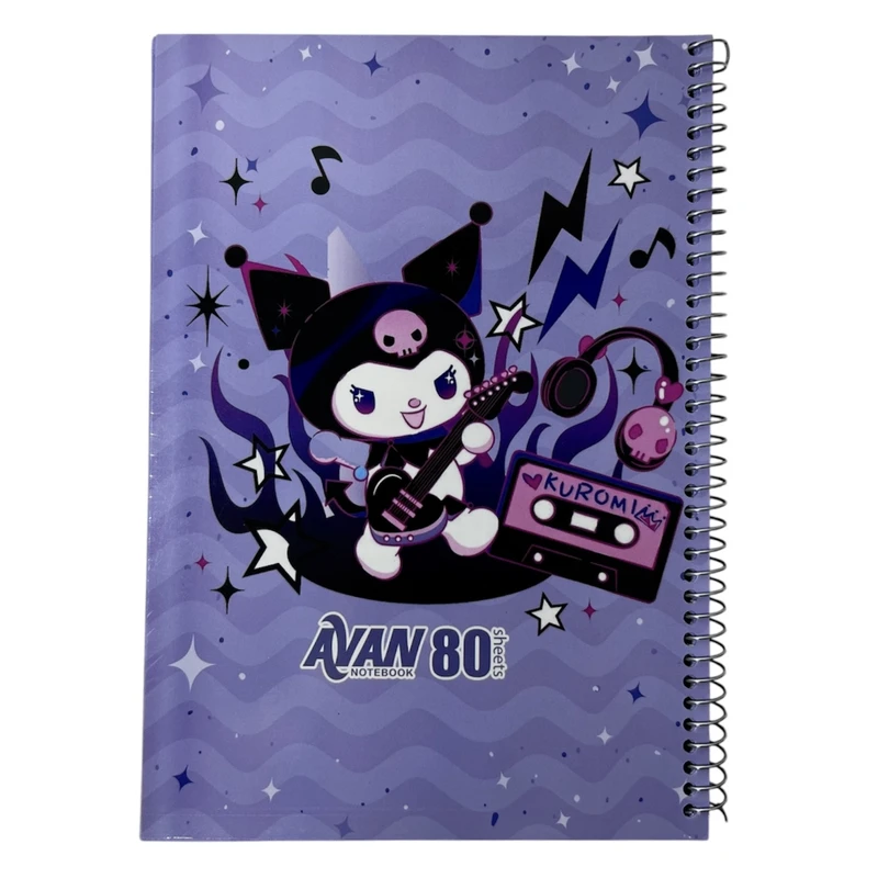 دفتر مشق 80 برگ آوان مدل حاشیه دار طرح کرومی کد LF4