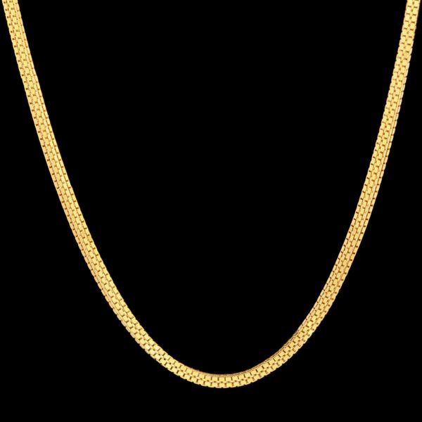 زنجیر طلا 18 عیار زنانه طلای مستجابی مدل ونیزی چهارگوش کد M40