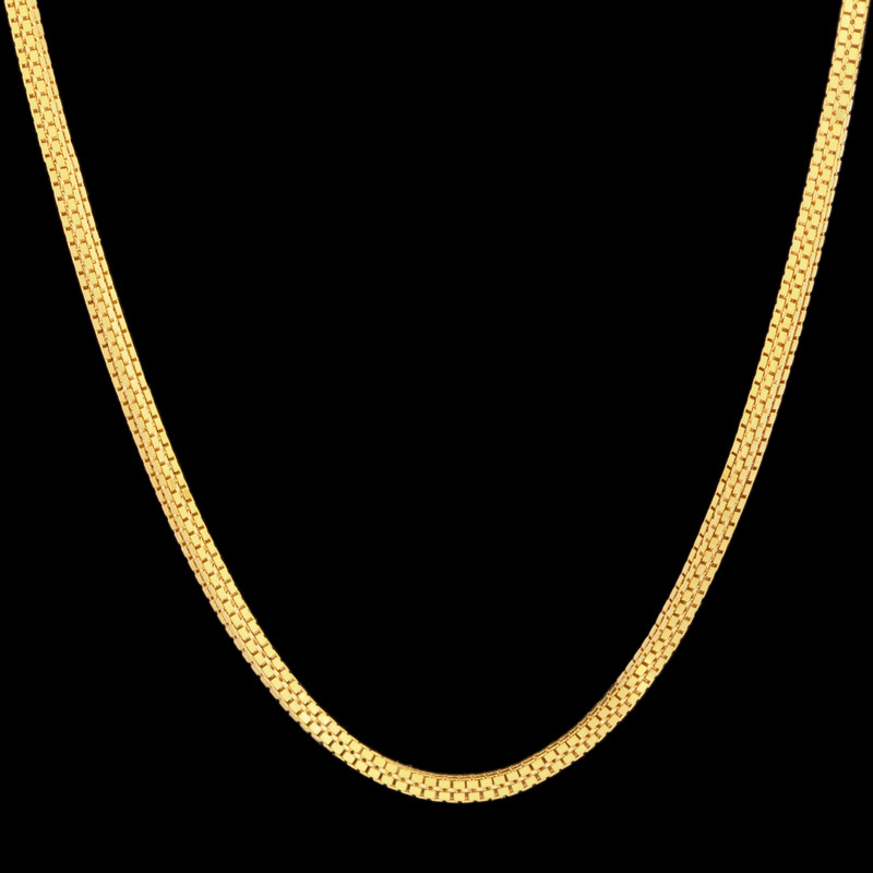 زنجیر طلا 18 عیار زنانه طلای مستجابی مدل ونیزی چهارگوش کد M45