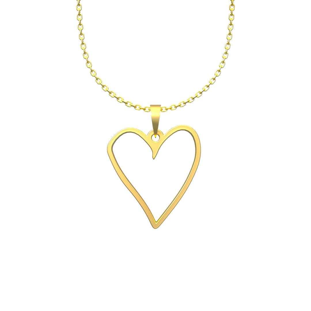 گردنبند طلا 18 عیار زنانه مدوپد مدل قلب کد E2-1-1194 -  - 5
