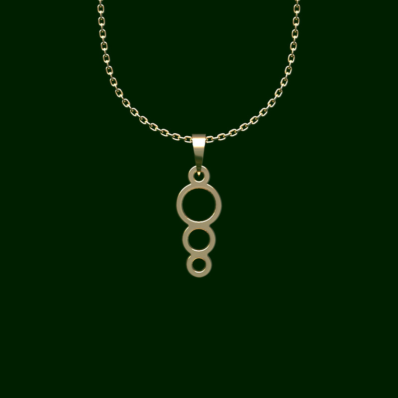 گردنبند طلا 18 عیار زنانه مدوپد مدل حلقه کد PP2-1-1065