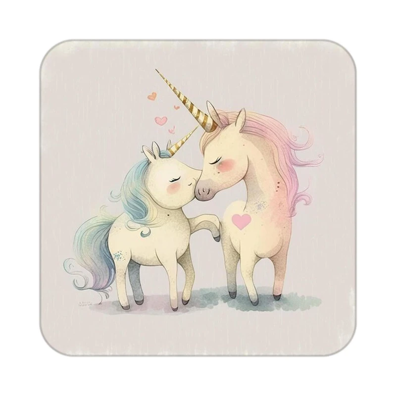 زیر لیوانی کاکتی طرح اسب تک شاخ و یونیکورن مدل mp32078