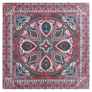 رومیزی ترمه ابریشمی کد 2025 سایز 100 × 100 سانتی متر