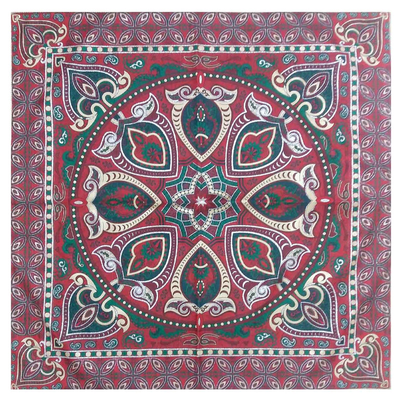 رومیزی ترمه ابریشمی کد 2025 سایز 100 × 100 سانتی متر