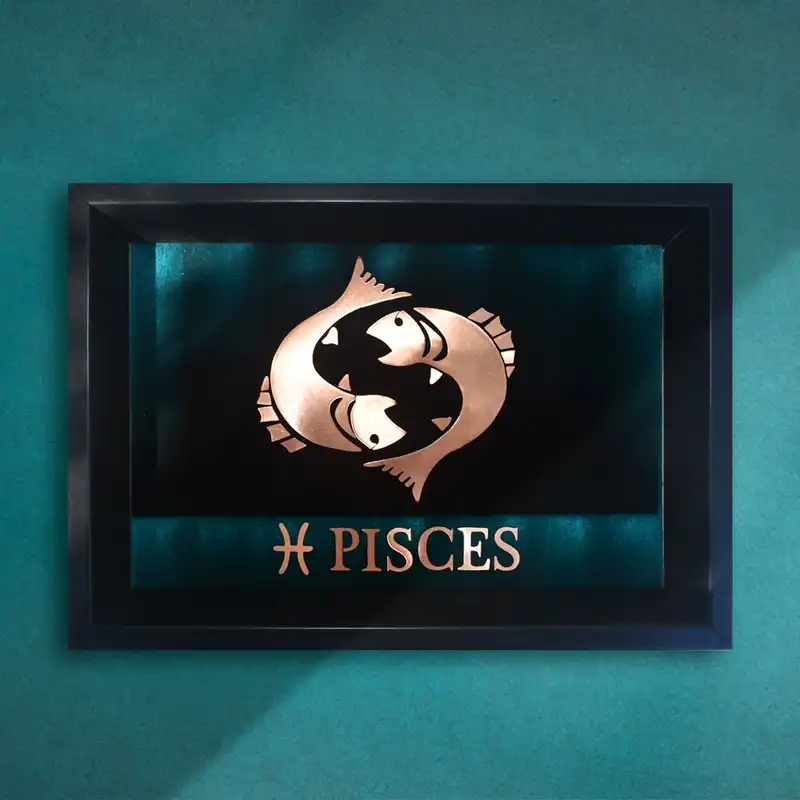 تابلو معرق مسی طرح نماد ماه تولد اسفند کد 2030-82