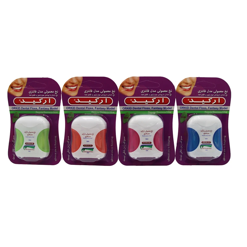 نخ دندان ارکید مدل فانتزی مجموعه 4 عددی